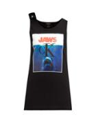 Matchesfashion.com Calvin Klein 205w39nyc - Jaws Print Ribbed Stretch Cotton Tank Top - Womens - Black