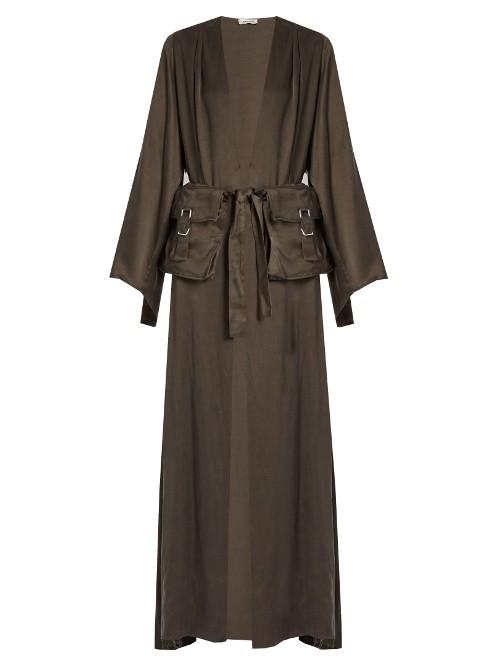 Attico Kate Raw-edged Cotton-blend Dress