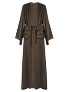 Attico Kate Raw-edged Cotton-blend Dress
