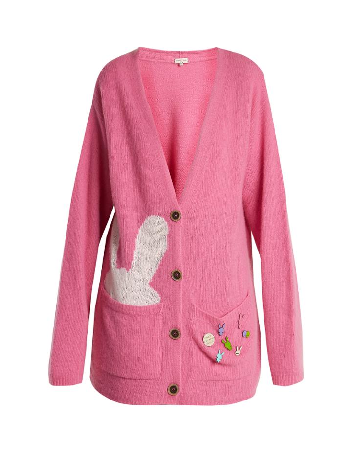 Natasha Zinko Bunny-intarsia Cashmere Cardigan