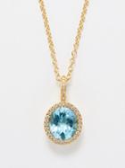 Octavia Elizabeth - Topaz, Diamond & 18kt Gold Necklace - Womens - Blue Multi