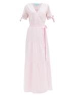 Matchesfashion.com Melissa Odabash - Emily Wrap-front Dress - Womens - Light Pink