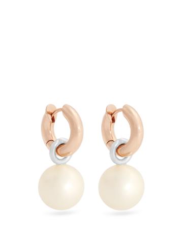 Spinelli Kilcollin Sirena Blanc Pearl & Rose-gold Earrings