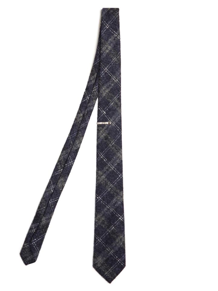 Title Of Work Checked Wool Tie