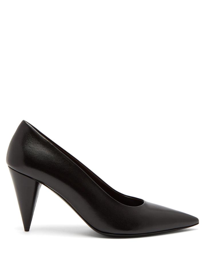 The Row Cone-heel Leather Pumps