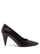 The Row Cone-heel Leather Pumps