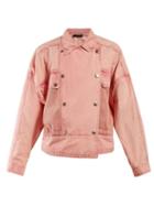 Matchesfashion.com Isabel Marant - Thalia Double Breasted Washed Denim Jacket - Womens - Light Pink
