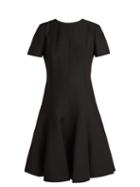Matchesfashion.com Valentino - Black Wool And Silk Blend Dress - Womens - Black