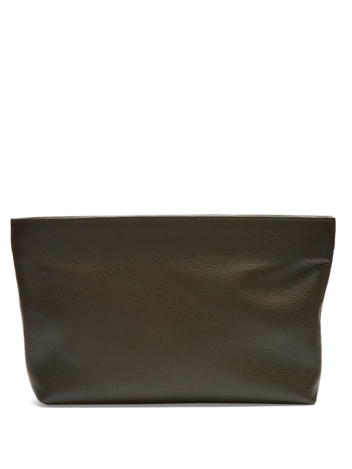 Hecho Zipped Leather Pouch