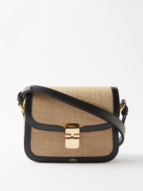 A.p.c. - Grace Small Canvas Cross-body Bag - Womens - Black White
