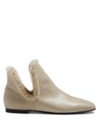 Matchesfashion.com The Row - Eros Leather Ankle Boots - Womens - Cream