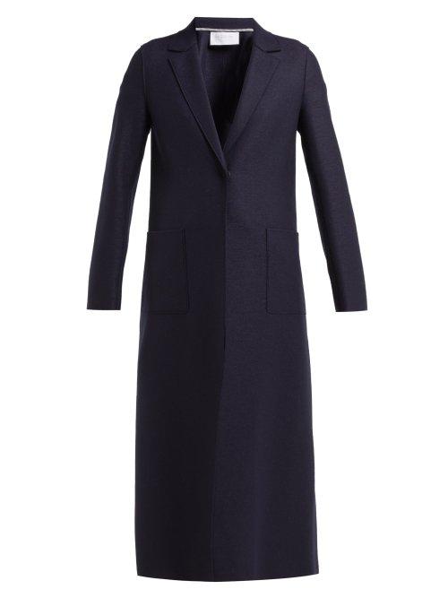 Matchesfashion.com Harris Wharf London - Pressed Wool Overcoat - Womens - Navy