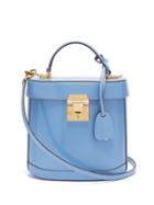 Matchesfashion.com Mark Cross - Benchley Patent Leather Shoulder Bag - Womens - Light Blue