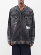 Mihara Yasuhiro - Fake Layered Denim Shirt - Mens - Black