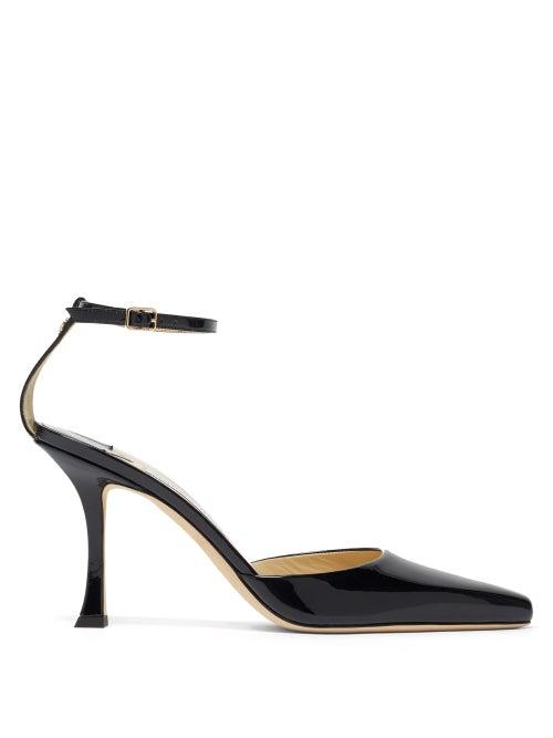 Matchesfashion.com Jimmy Choo - Mair 90 Point-toe Patent-leather Pumps - Womens - Black