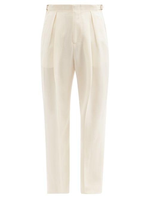 Matchesfashion.com Umit Benan B+ - Roberts Crepe Suit Trousers - Mens - Cream