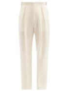 Matchesfashion.com Umit Benan B+ - Roberts Crepe Suit Trousers - Mens - Cream