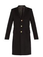 Matchesfashion.com Givenchy - Single Breasted Wool And Cashmere Blend Overcoat - Mens - Black