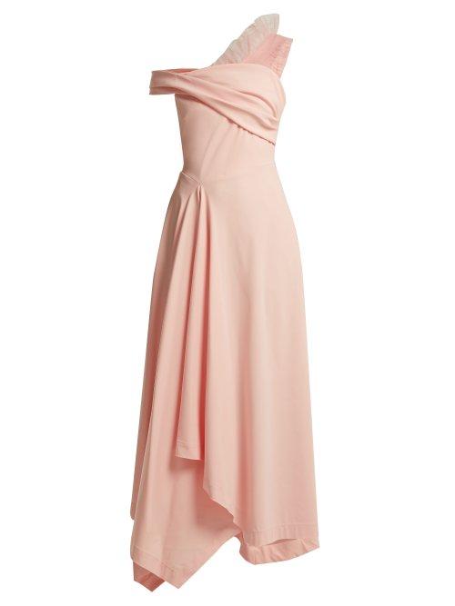 Matchesfashion.com Preen By Thornton Bregazzi - Ted Off The Shoulder Cady Dress - Womens - Pink
