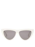 Matchesfashion.com Bottega Veneta - Cat Eye Acetate Sunglasses - Womens - White