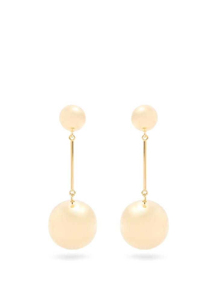 Jw Anderson Sphere Drop Gold-plated Earrings