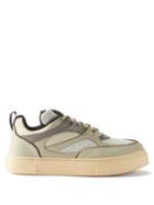 Eytys - Sidney Concrete Suede And Leather Trainers - Mens - Grey