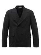 Our Legacy - Unconstructed Double-breasted Wool-twill Blazer - Mens - Black