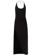 The Attico - Corinne Chain-halterneck Crepe Maxi Dress - Womens - Black
