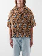 Charles Jeffrey Loverboy - Cuban-collar Instrument-print Linen Shirt - Mens - Multi