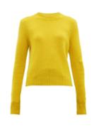Matchesfashion.com Bottega Veneta - Exaggerated Sleeve Cashmere Blend Sweater - Womens - Yellow