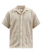 Matchesfashion.com Harago - Striped Upcycled-cotton Shirt - Mens - Multi