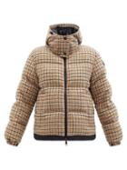 Moncler - Bugrane Quilted Checked Wool-twill Down Jacket - Womens - Brown Multi