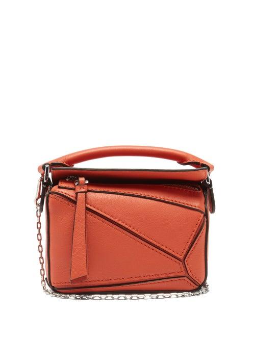 Matchesfashion.com Loewe Paula's Ibiza - Puzzle Nano Leather Cross-body Bag - Womens - Coral