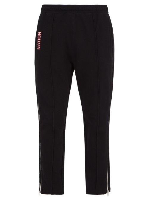 Matchesfashion.com P.e Nation - Incline Zone Cotton Track Pants - Mens - Black