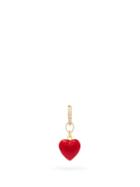 Matchesfashion.com Wilhelmina Garcia - Heart 18kt Gold-vermeil Single Hoop Earring - Womens - Red Gold
