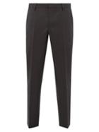 Matchesfashion.com Prada - Tailored Virgin Wool Trousers - Mens - Black