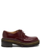 Gabriela Hearst - Tera Stacked-sole Leather Derby Shoes - Womens - Burgundy