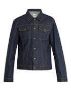Matchesfashion.com Helmut Lang - Striped Denim Jacket - Mens - Blue