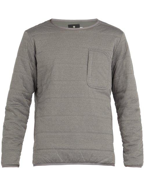 Matchesfashion.com Snow Peak - Flex Quilted Jersey Sweatshirt - Mens - Grey
