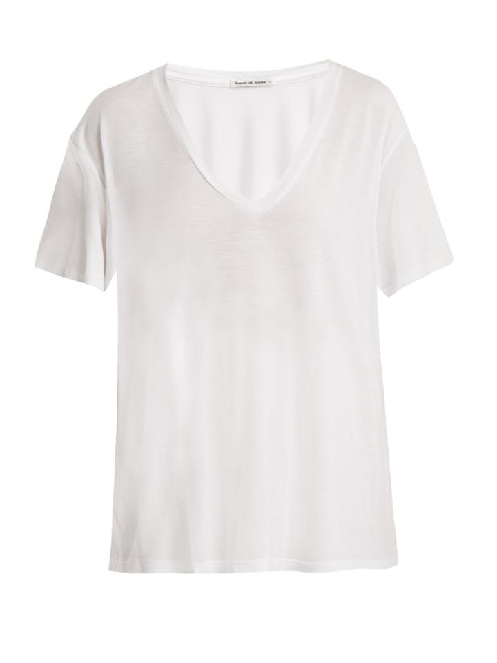Frances De Lourdes Frankie V-neck Jersey T-shirt