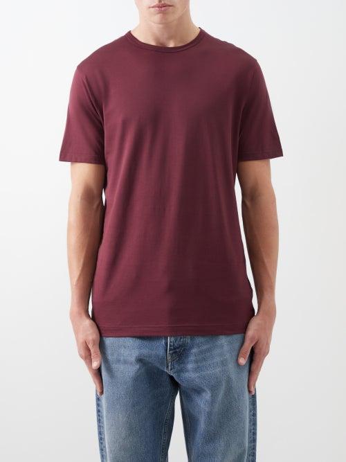 Sunspel - Cotton-jersey T-shirt - Mens - Burgundy