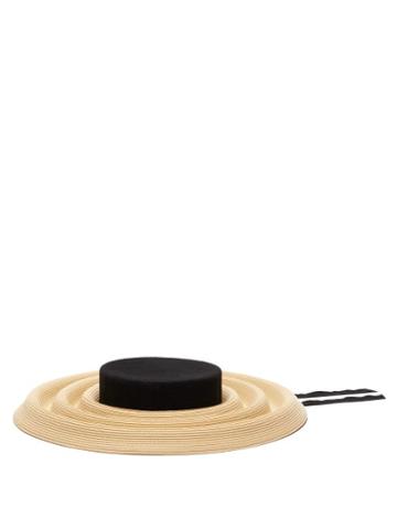 Matchesfashion.com Eliurpi - Ridged Straw Hat - Womens - Beige