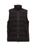 Matchesfashion.com Y-3 - Quilted Down Back Logo Hooded Gilet - Mens - Black