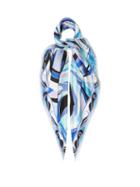 Matchesfashion.com Emilio Pucci - Vetrate-print Silk Scarf - Womens - Blue Multi