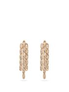 Matchesfashion.com Rosantica By Michela Panero - Baguette Crystal And Chain Drop Earrings - Womens - Gold