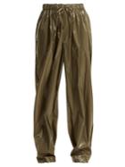 Edward Crutchley Drawstring-waist Wide-leg Shell Trousers