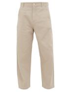 Matchesfashion.com Raey - Twist-seam Cotton-blend Trousers - Mens - Light Grey