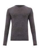 Matchesfashion.com Iffley Road - Dartmoor Merino Wool Top - Mens - Grey