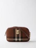 Burberry - Lola Check Canvas And Leather Cross-body Bag - Womens - Brown Multi