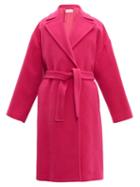 Matchesfashion.com Balenciaga - Oversized Camel Hair Blend Coat - Womens - Pink